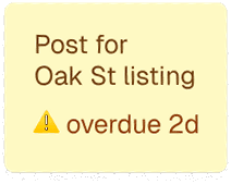 Post for Oak St listing overdue