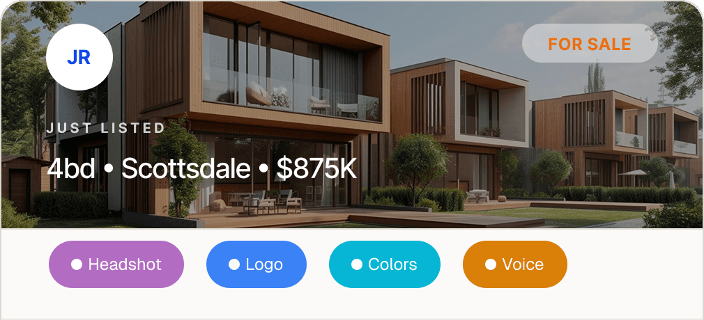 Branded listing post preview