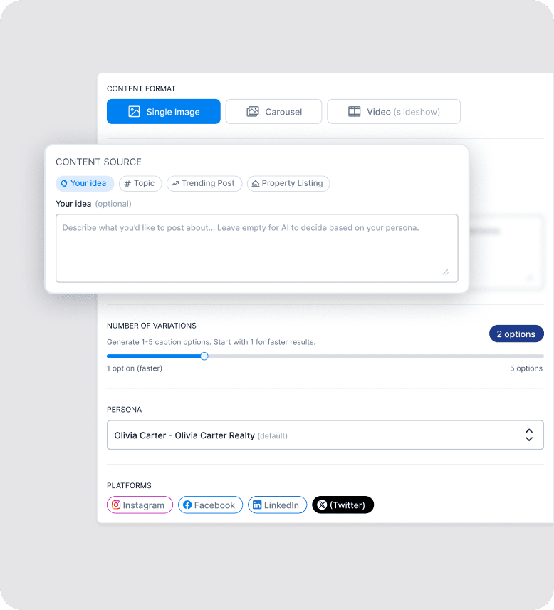 Tell the AI what you need preview