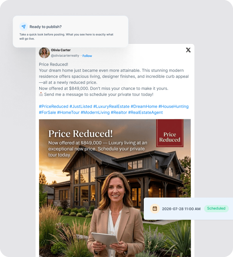 Get ready-to-post content preview