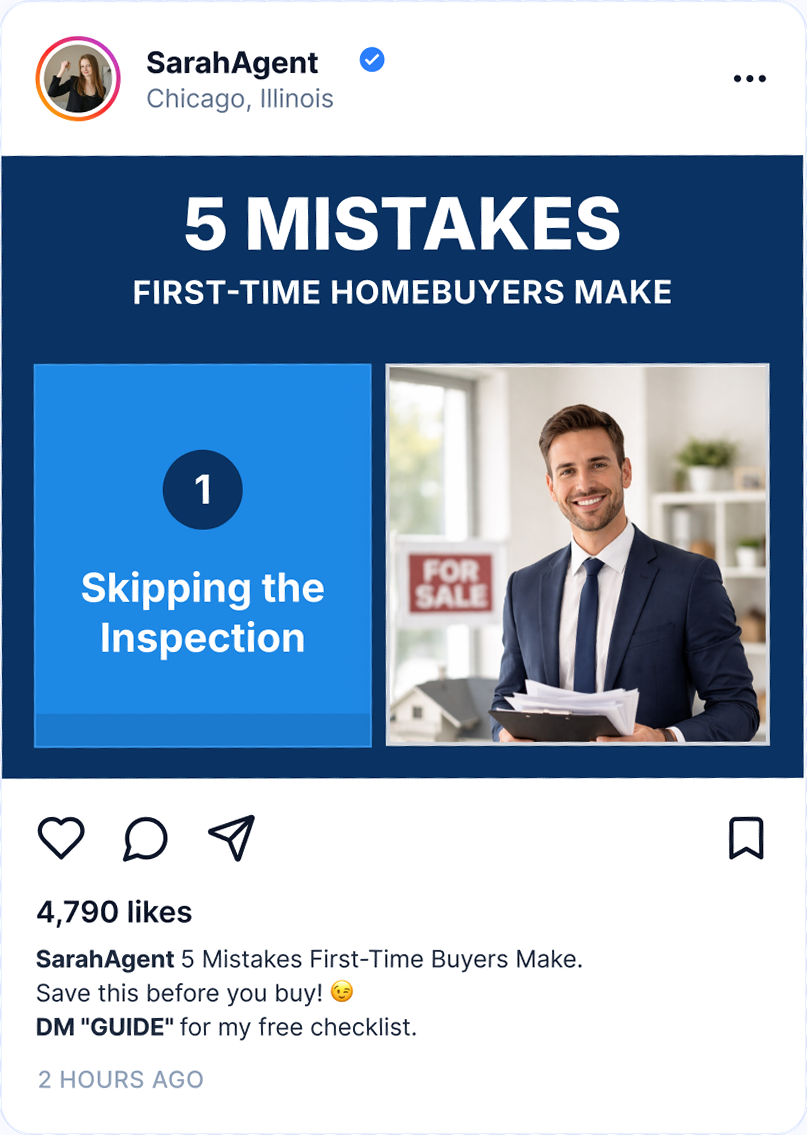 Social media posts generated with AgentAI Connect