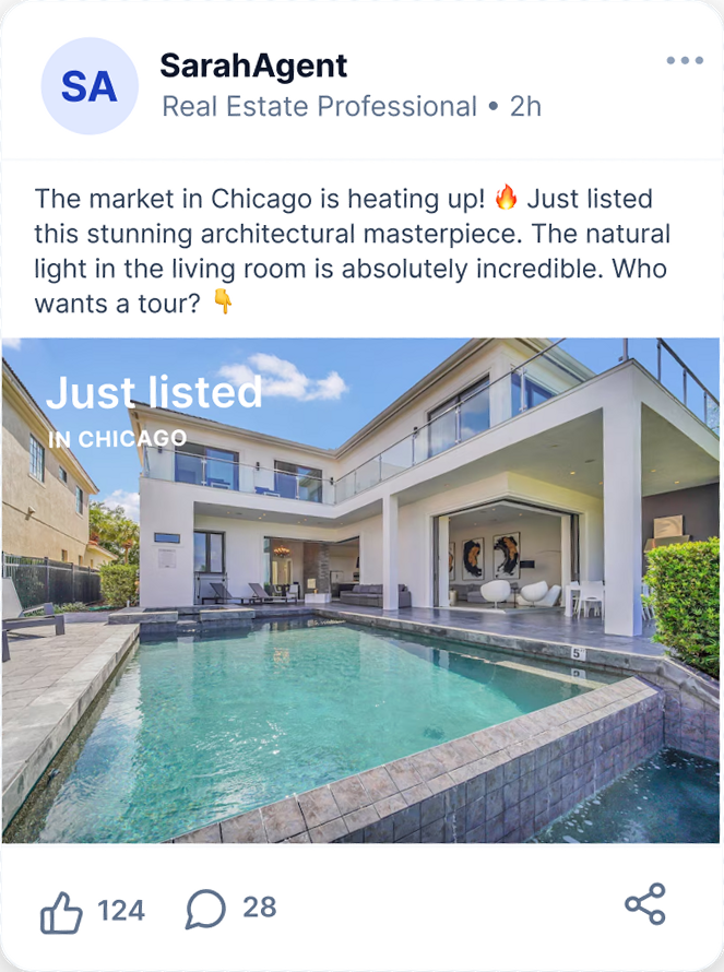 Luxury listing social post